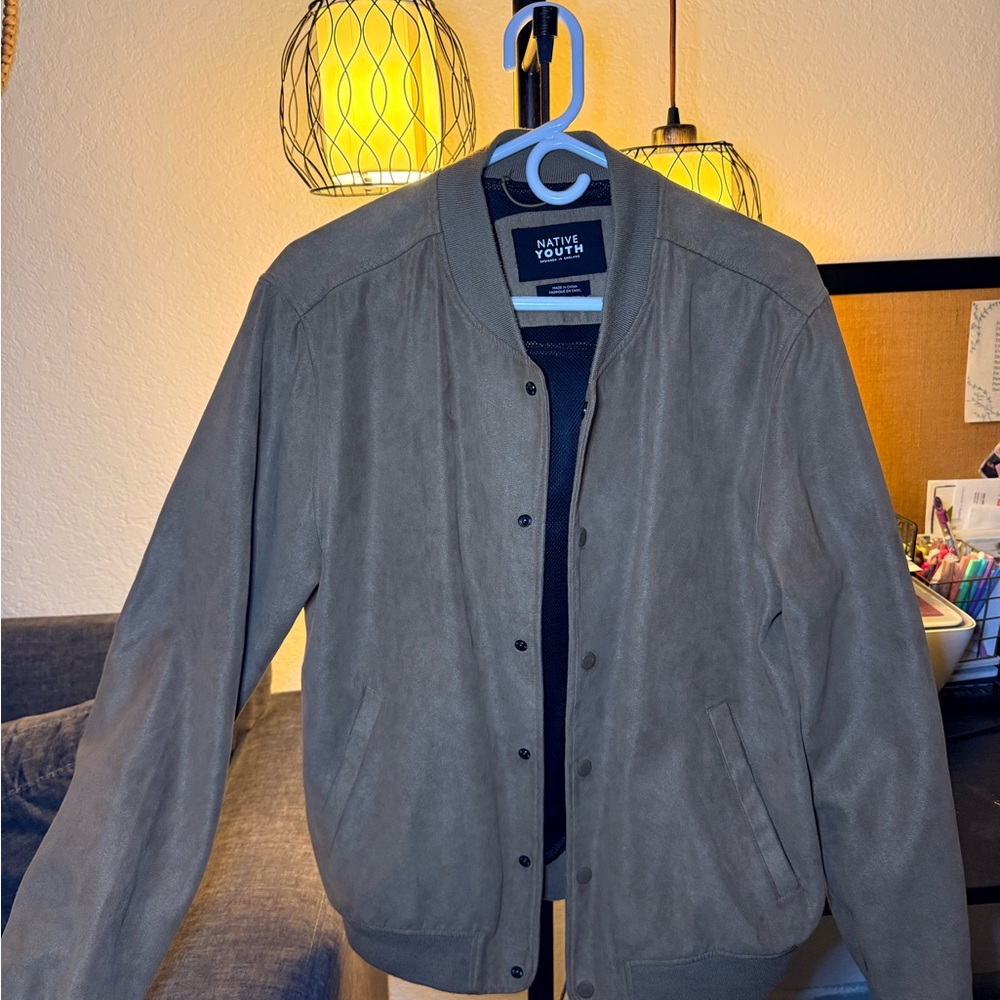 Native Youth Men's Tan Bomber Jacket